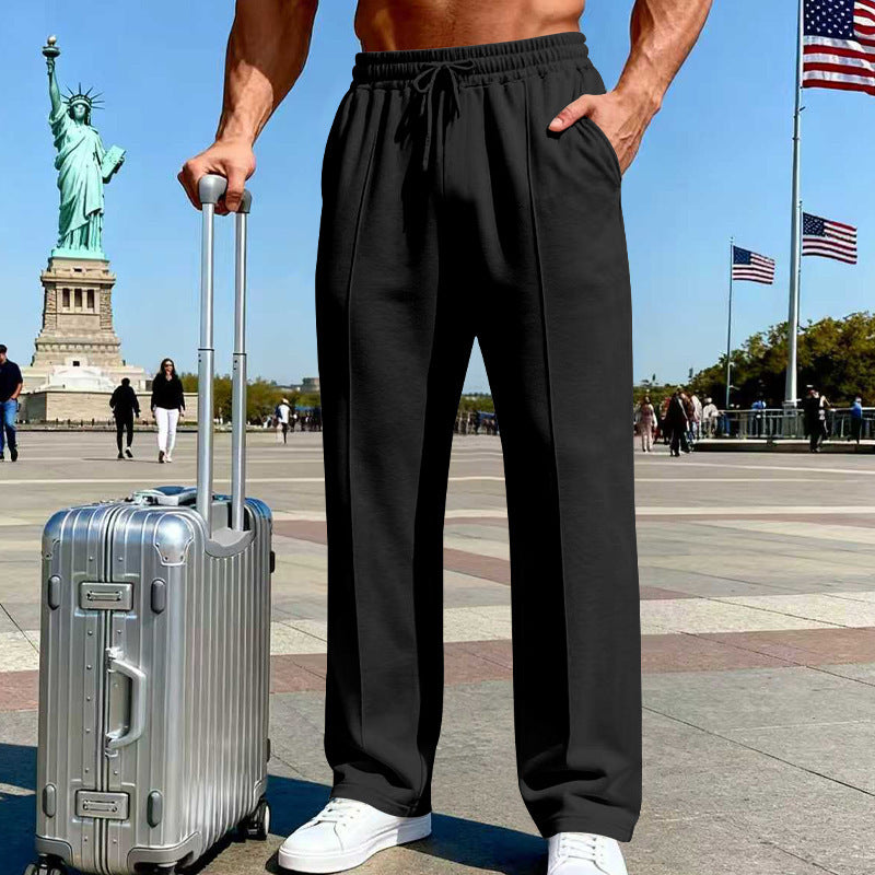 Men’s Straight Leg Jogging Pants  Casual Sports Fitness Wear