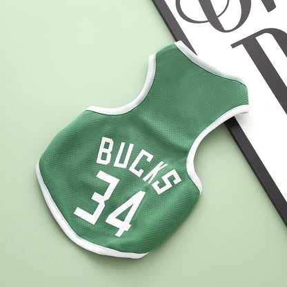 Pet Basketball Sports Vest  Breathable Athletic Wear for Dogs
