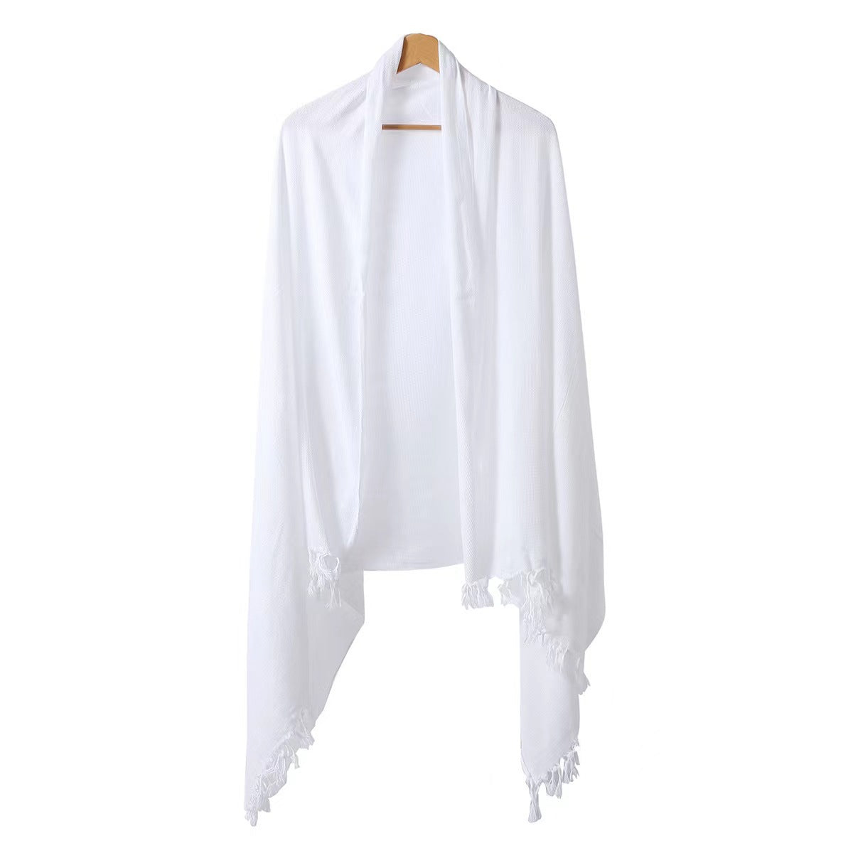 Towel Polyester White Embossed Beach Towel