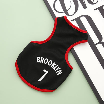 Pet Basketball Sports Vest  Breathable Athletic Wear for Dogs