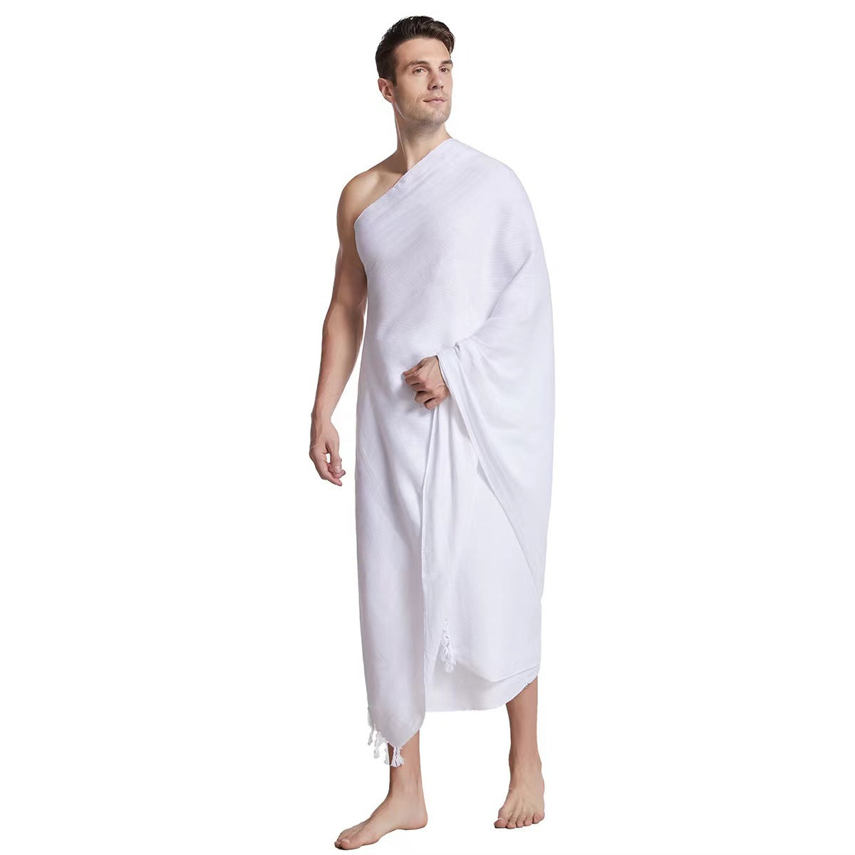 Towel Polyester White Embossed Beach Towel