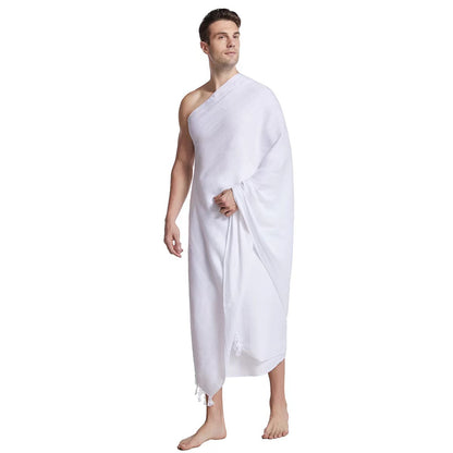 Towel Polyester White Embossed Beach Towel